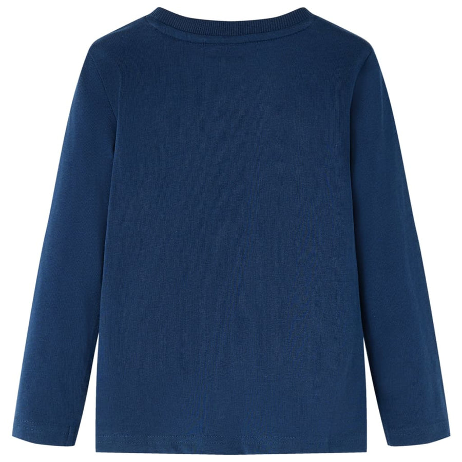 Kindershirt met lange mouwen 92 marineblauw Marineblauw