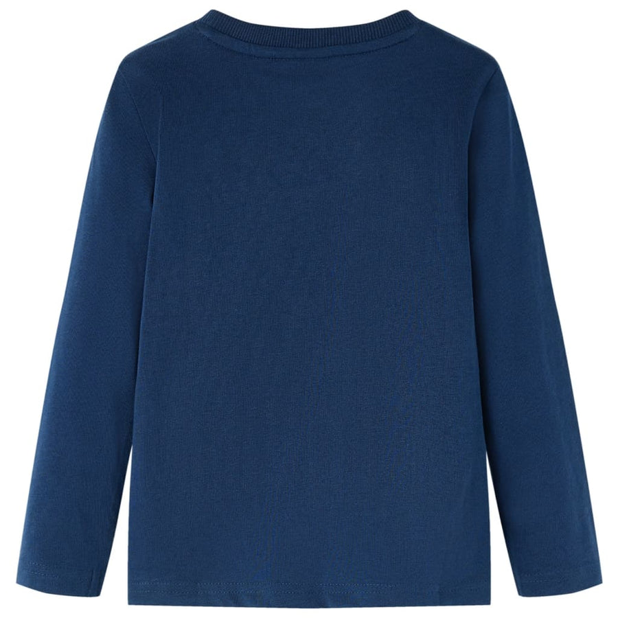 Kindershirt met lange mouwen 116 marineblauw Marineblauw 116
