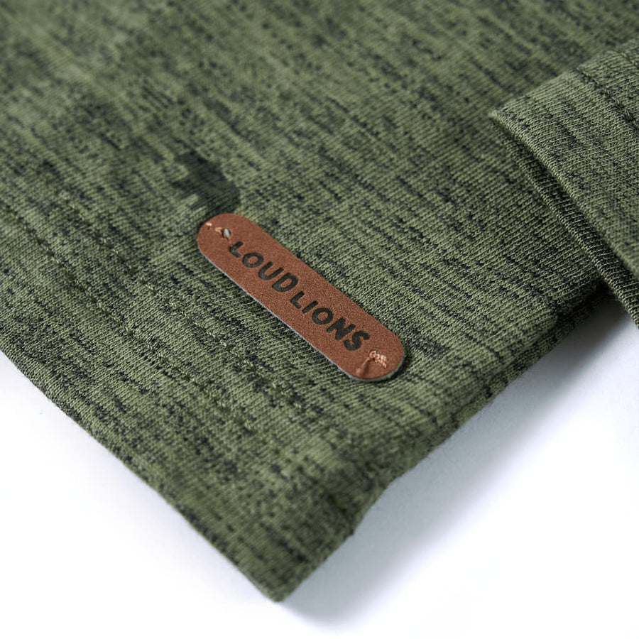 Kindershirt 140 gemêleerd kakikleurig 140