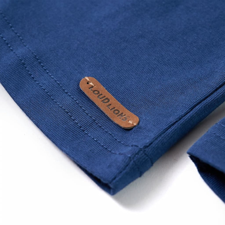 Kindershirt met lange mouwen 104 jeansblauw Blauw 104