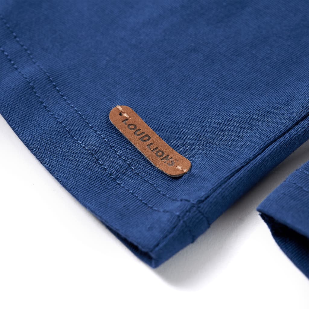 Kindershirt met lange mouwen 116 jeansblauw Blauw 116