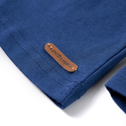 Kindershirt met lange mouwen 116 jeansblauw Blauw 116