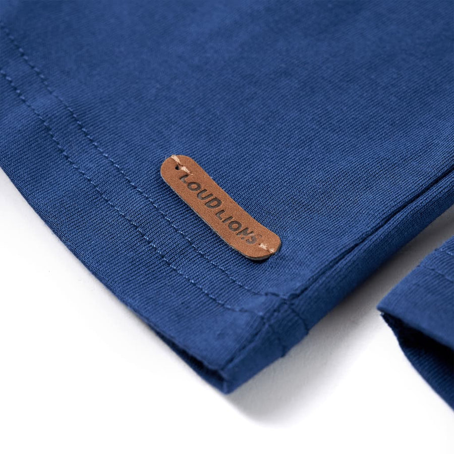 Kindershirt met lange mouwen 116 jeansblauw Blauw 116