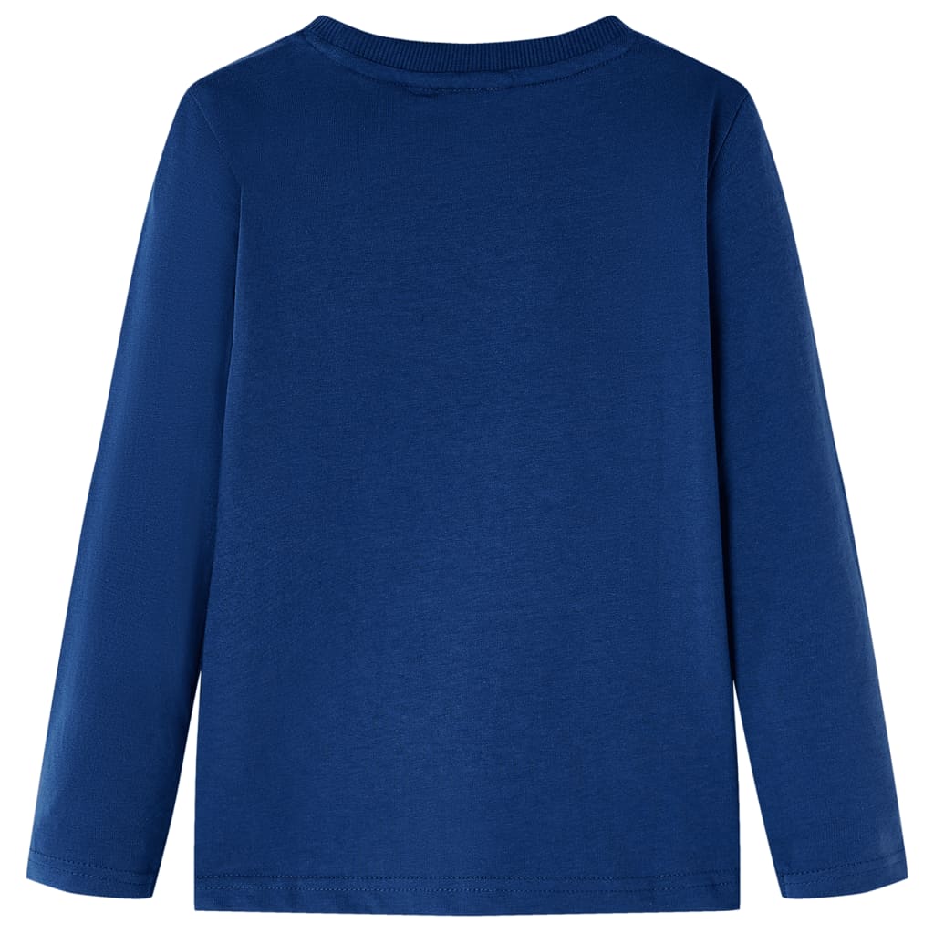 Kindershirt met lange mouwen 128 jeansblauw Blauw 128