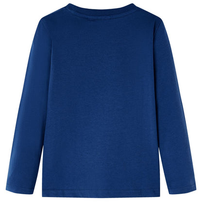 Kindershirt met lange mouwen 128 jeansblauw Blauw 128