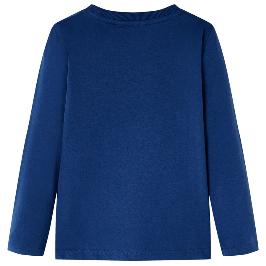 Kindershirt met lange mouwen 128 jeansblauw Blauw 128