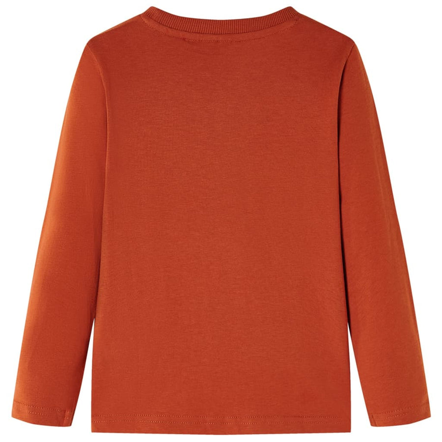 Kindershirt met lange mouwen 116 lichtroestkleurig Roestbruin 116