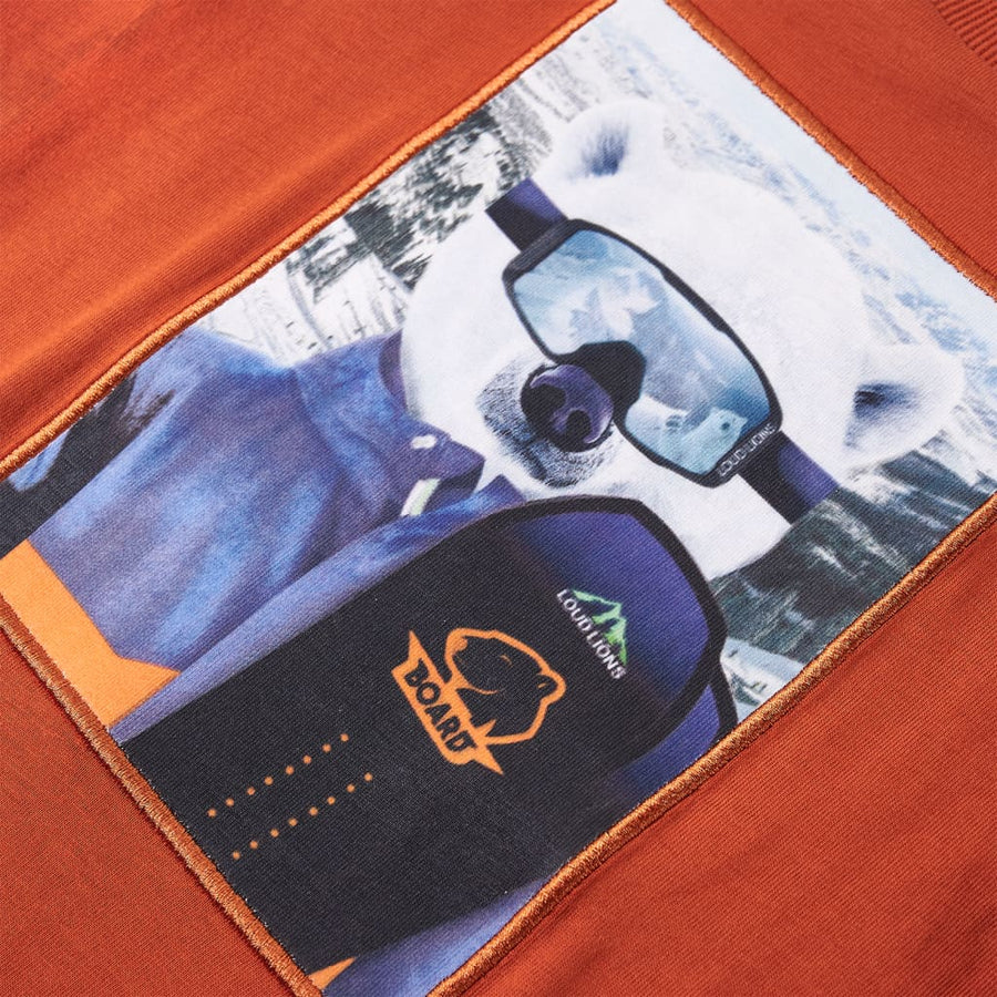 Kindershirt met lange mouwen 128 lichtroestkleurig Roestbruin 128
