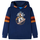 Kindertrui capuchon 92 marineblauw katoen polyester