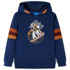 Kindertrui capuchon 104 marineblauw katoen