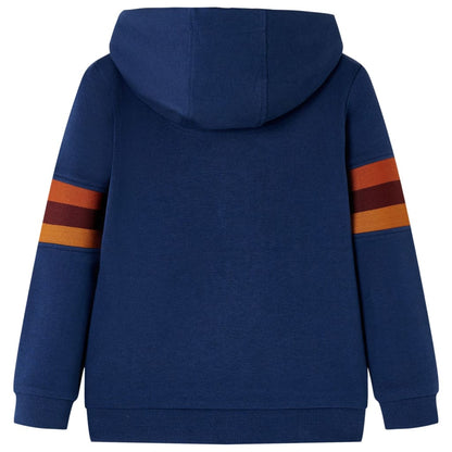 Kindertrui met capuchon 104 marineblauw