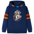 Kindertrui met capuchon marineblauw maat 116