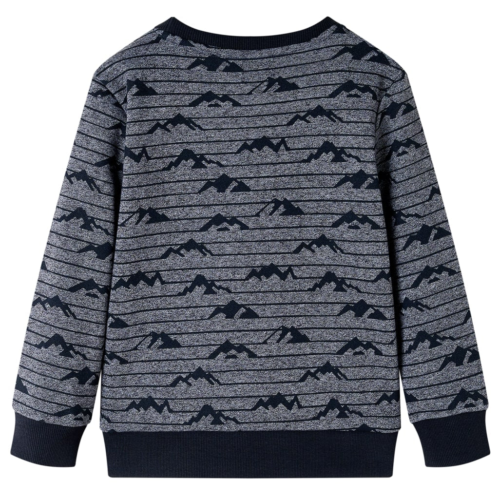 Kindertrui 140 gemêleerd marineblauw