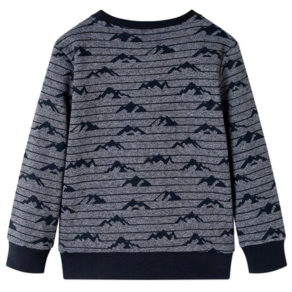 Kindertrui 140 gemêleerd marineblauw