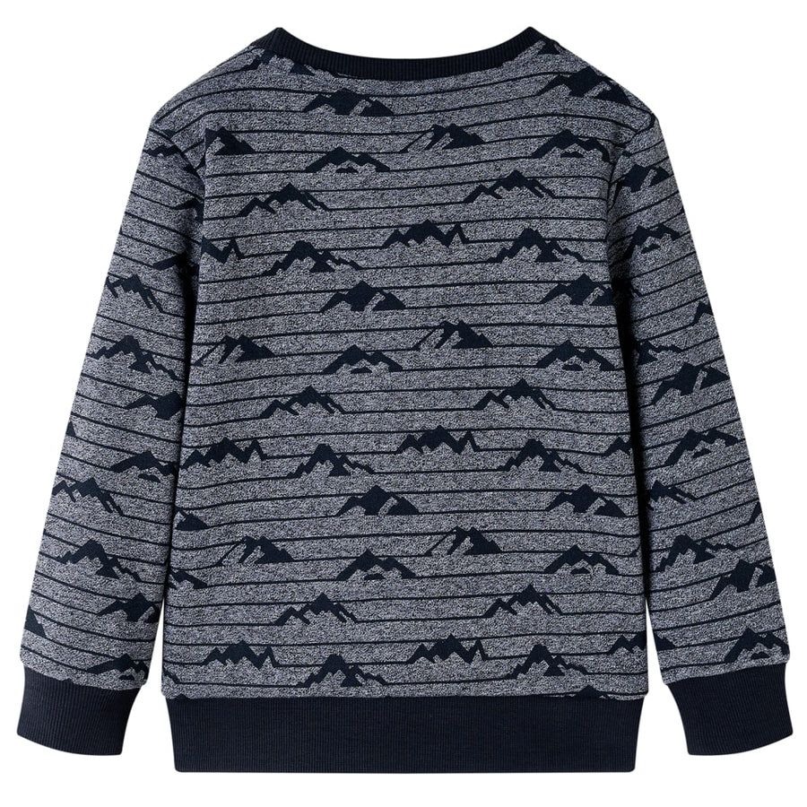Kindertrui 140 gemêleerd marineblauw