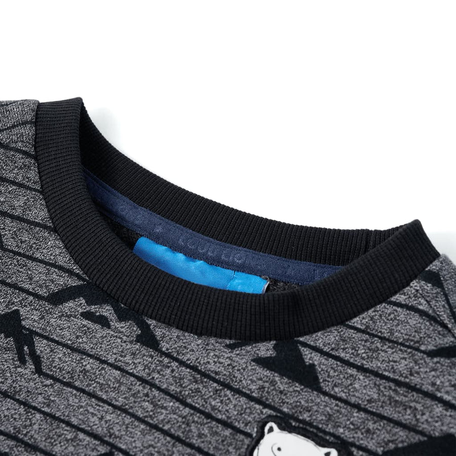 Kindertrui 140 gemêleerd marineblauw