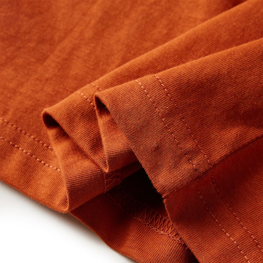 Kindershirt met lange mouwen 104 lichtroestkleurig Roestbruin 104