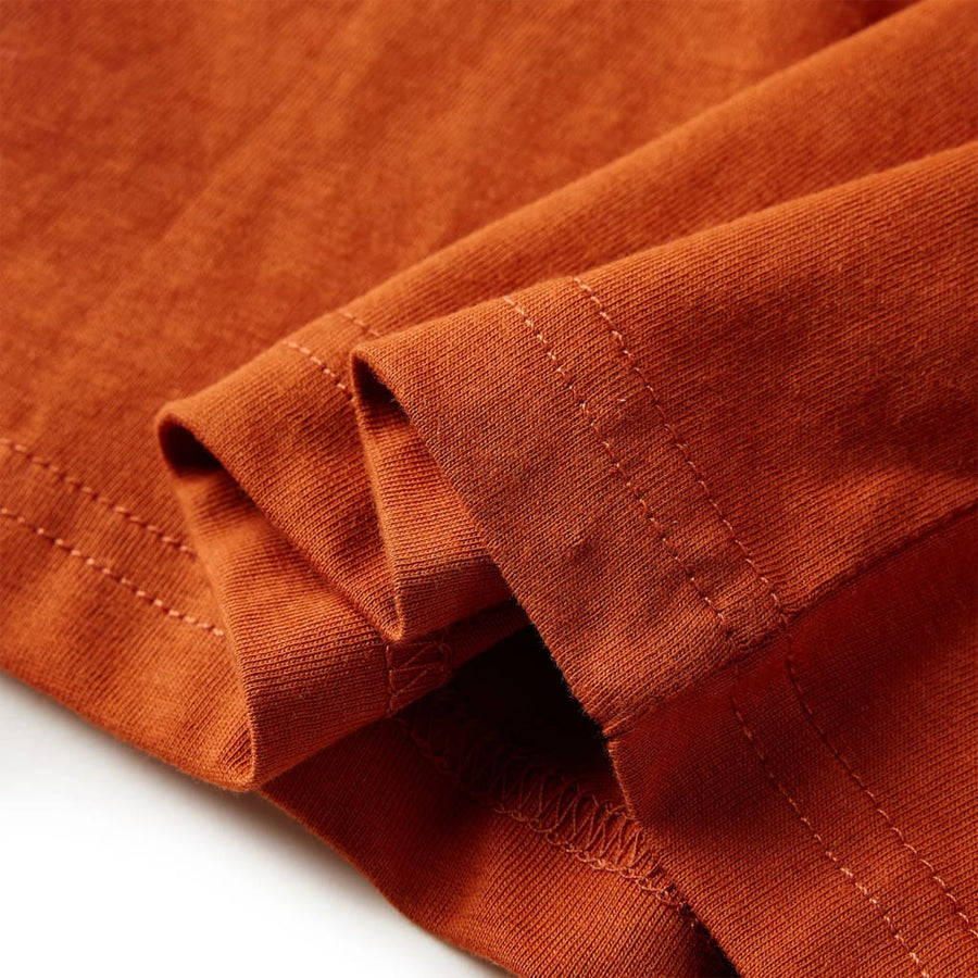 Kindershirt met lange mouwen 116 lichtroestkleurig Roestbruin 116