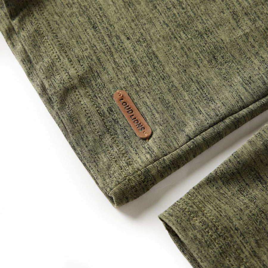 Kindershirt met lange mouwen 104 gemêleerd kakikleurig Kaki 104