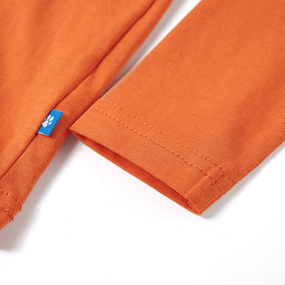 Kindershirt met lange mouwen 92 donkeroranje orange 92