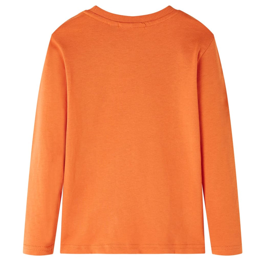 Kindershirt met lange mouwen 104 donkeroranje orange 104