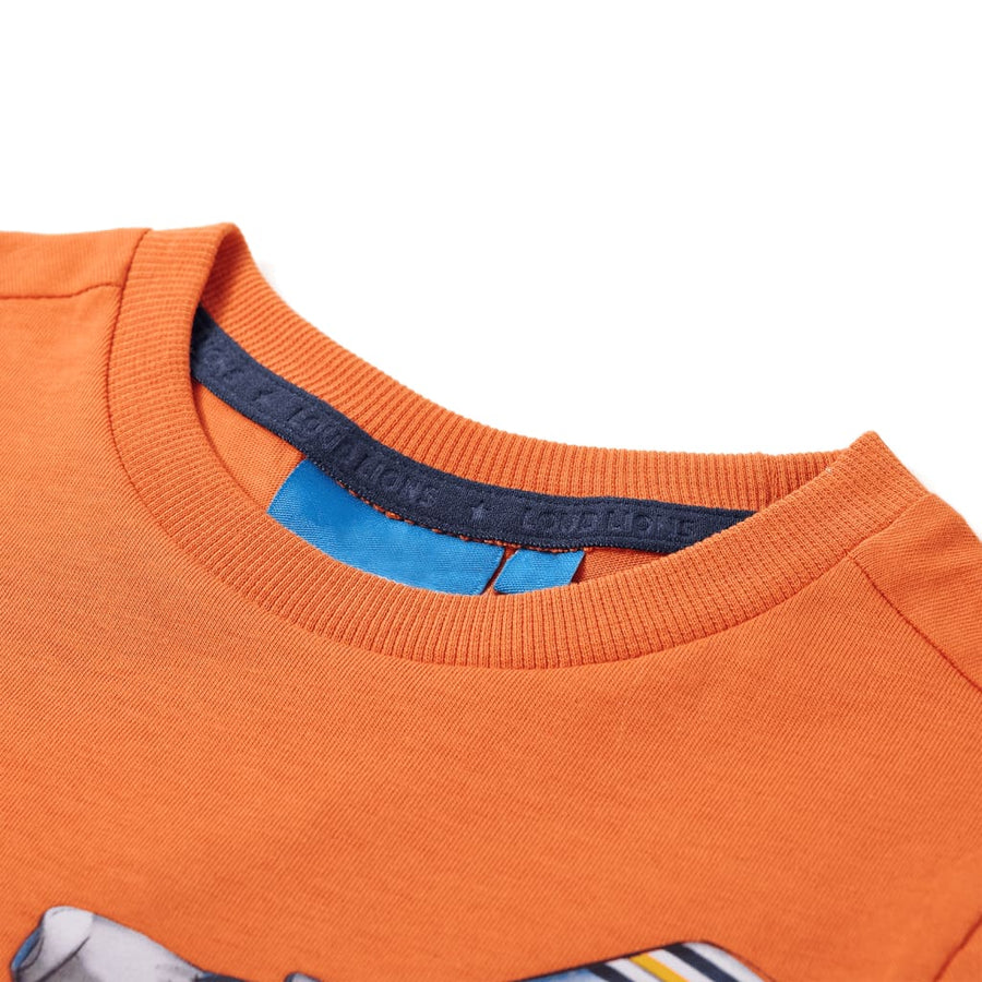 Kindershirt met lange mouwen 104 donkeroranje orange 104