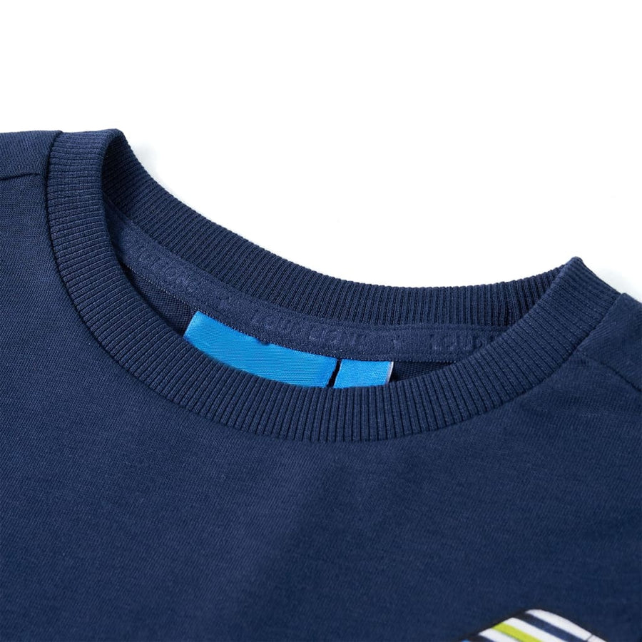 Kindershirt met lange mouwen 92 marineblauw Marineblauw