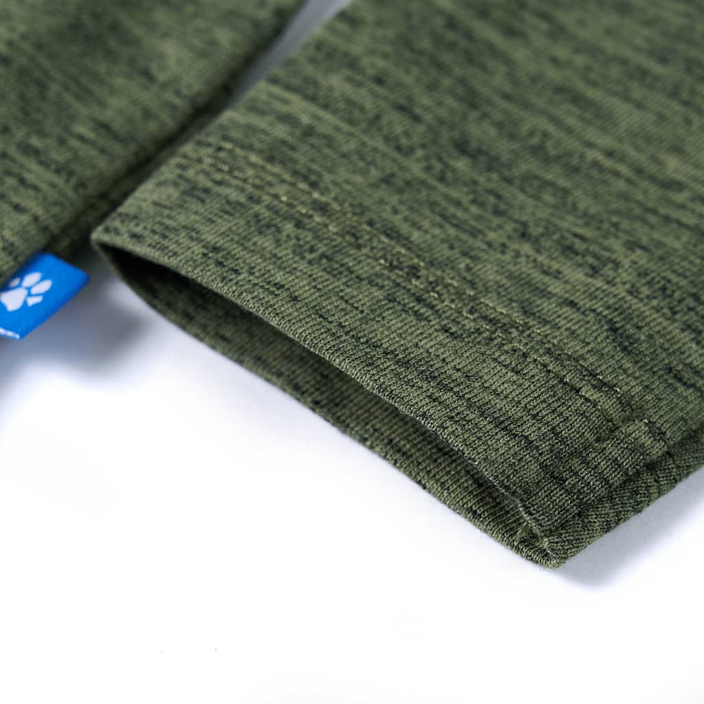 Kindershirt met lange mouwen 116 gemêleerd kakikleurig