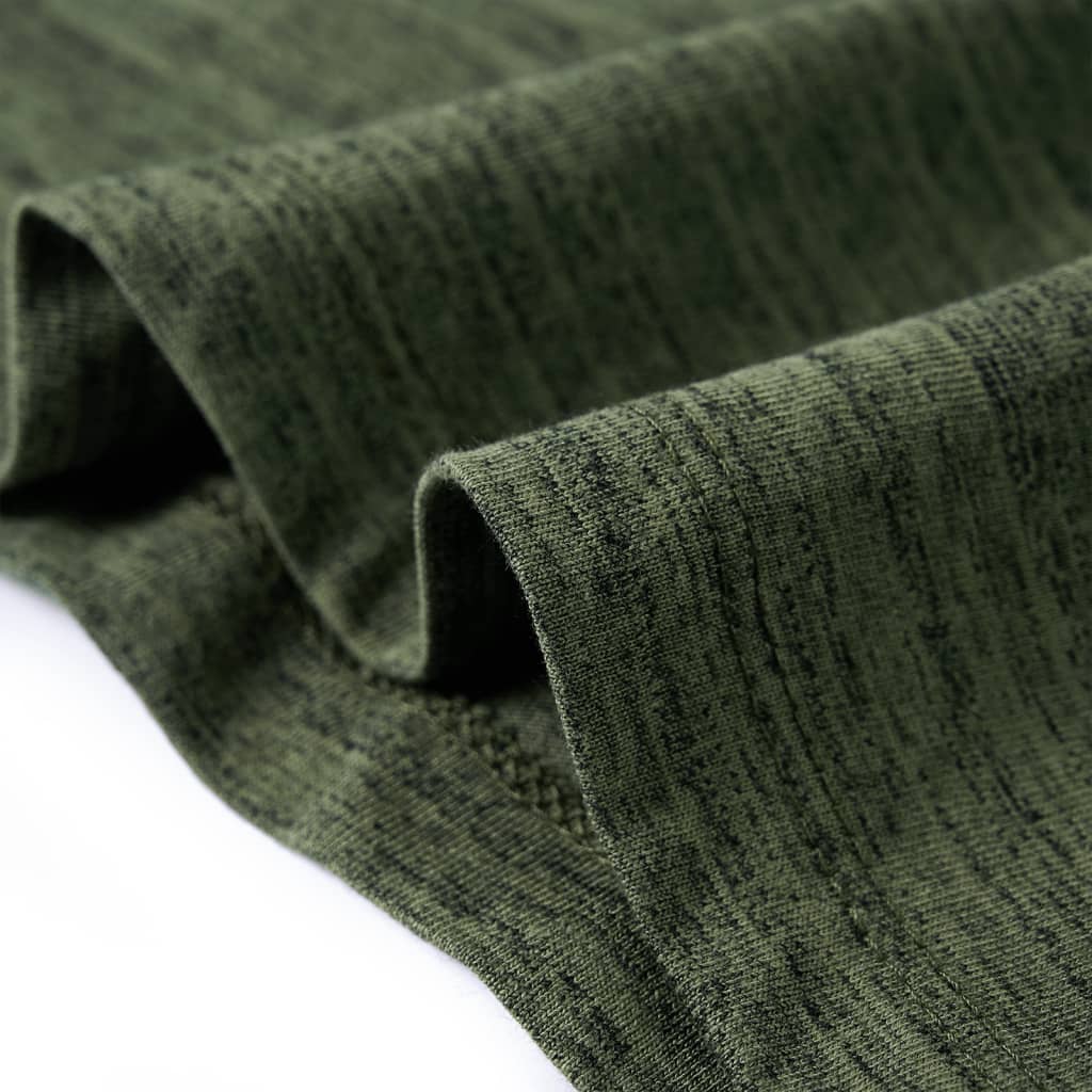 Kindershirt met lange mouwen 116 gemêleerd kakikleurig