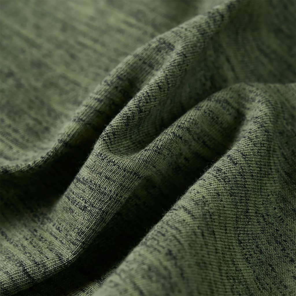 Kindershirt met lange mouwen 128 gemêleerd kakikleurig