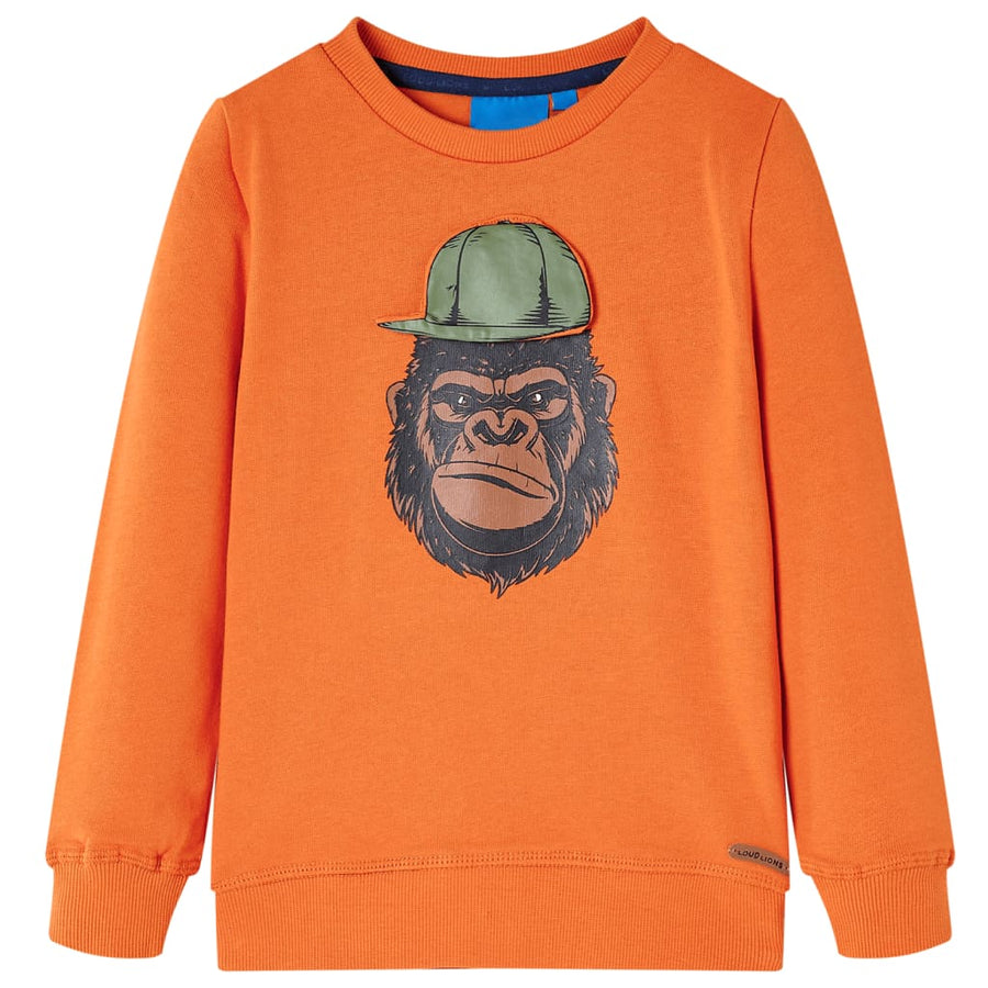 Kindertrui 104 donkeroranje orange 104
