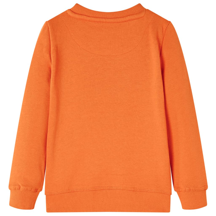 Kindertrui 128 donkeroranje orange 128