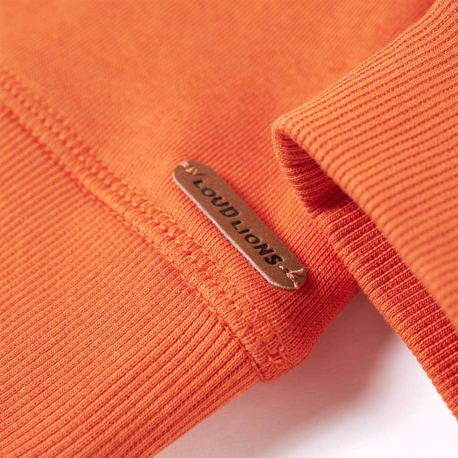 Kindertrui 128 donkeroranje orange 128