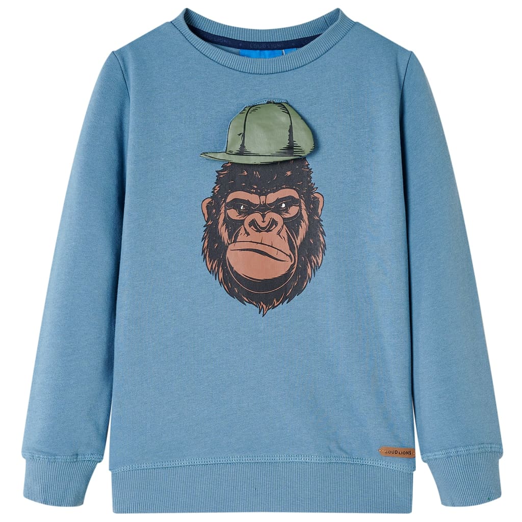 Kindertrui 92 middelblauw Blauw