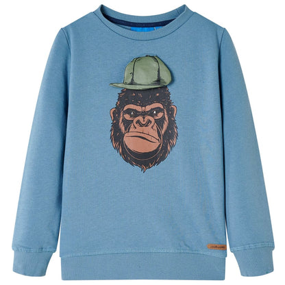 Kindertrui 92 middelblauw Blauw