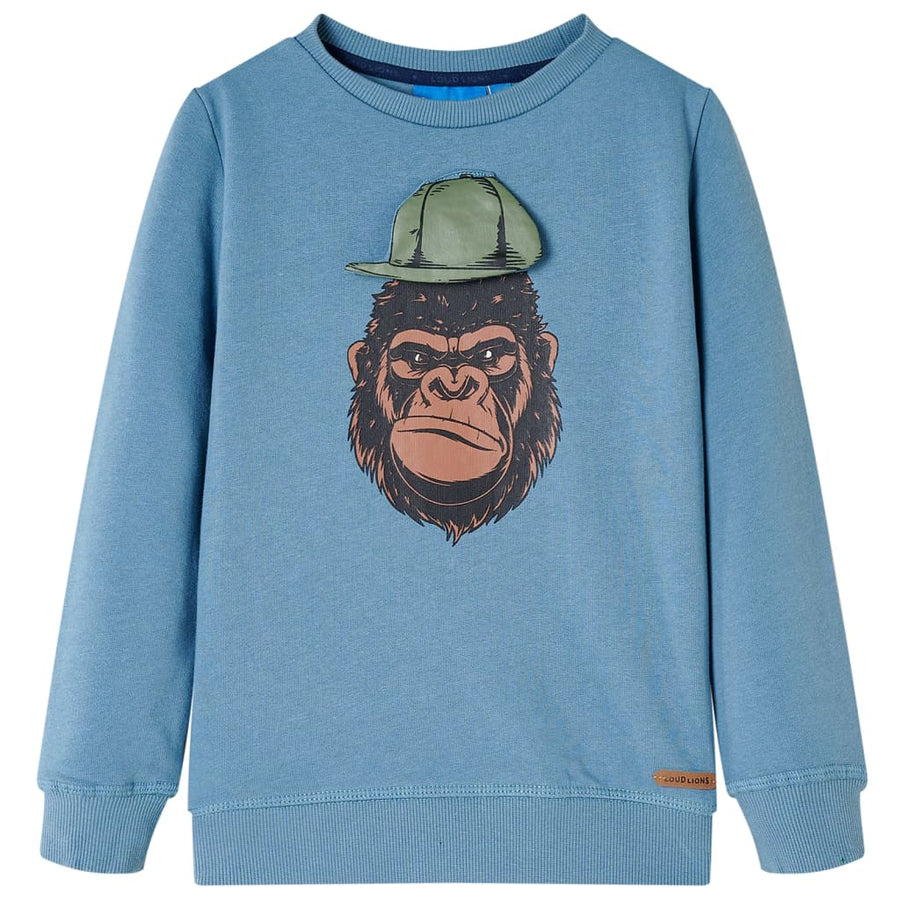 Kindertrui 92 middelblauw Blauw