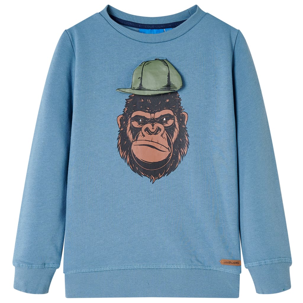 Kindertrui 104 middelblauw Blauw