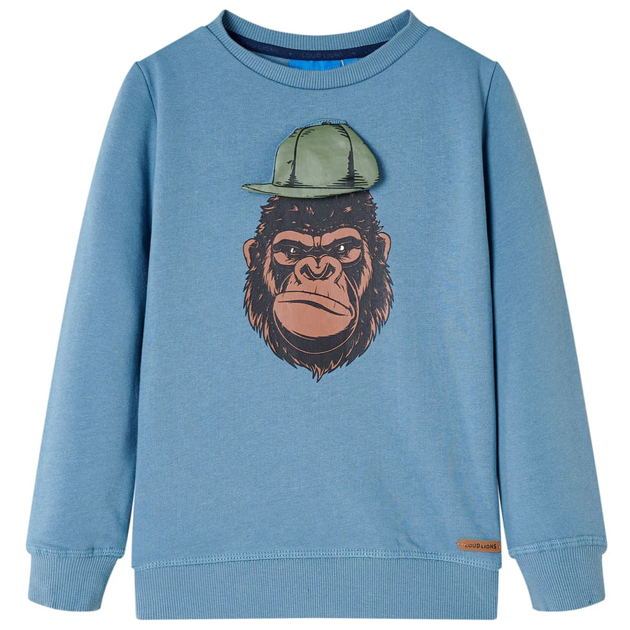 Kindertrui 104 middelblauw Blauw