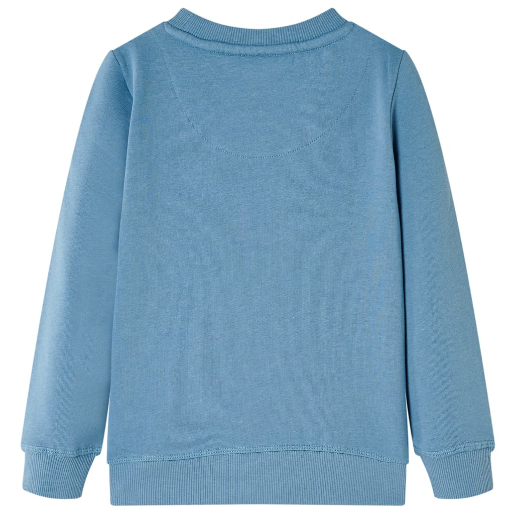 Kindertrui 128 middelblauw Blauw