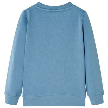 Kindertrui 128 middelblauw Blauw