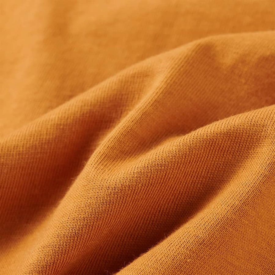 Kindershirt met lange mouwen 104 donkerokerkleurig Oker