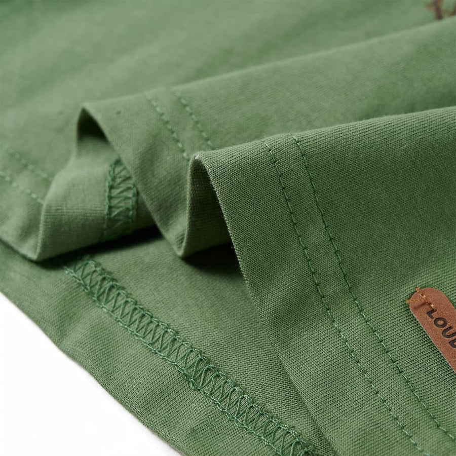 Kindershirt met lange mouwen 104 lichtkakikleurig Kaki