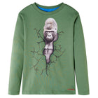 Children's long-sleeved shirt 128 light khaki