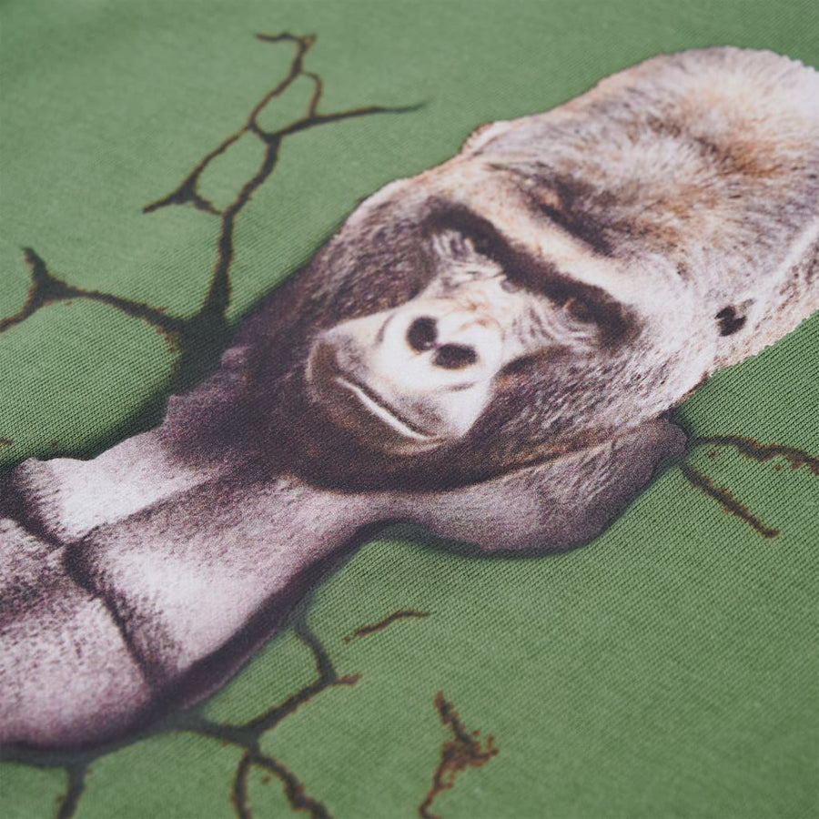 Kindershirt met lange mouwen 128 lichtkakikleurig Kaki