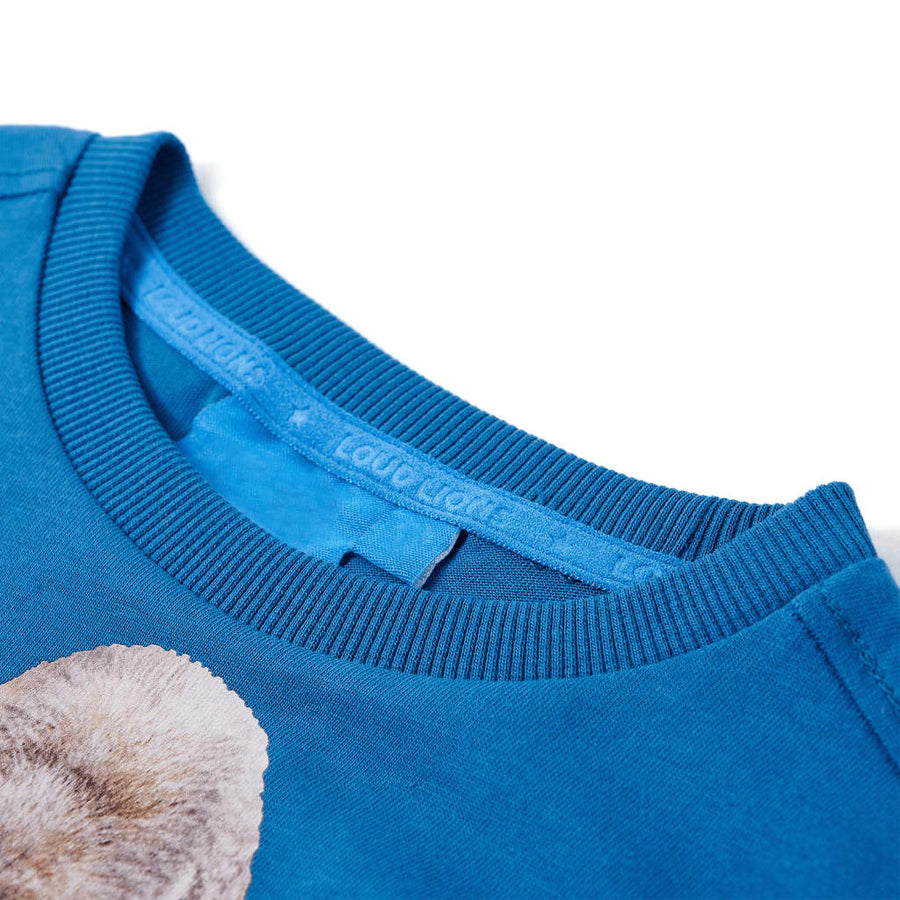 Kindershirt met lange mouwen 116 petrol Benzine 116