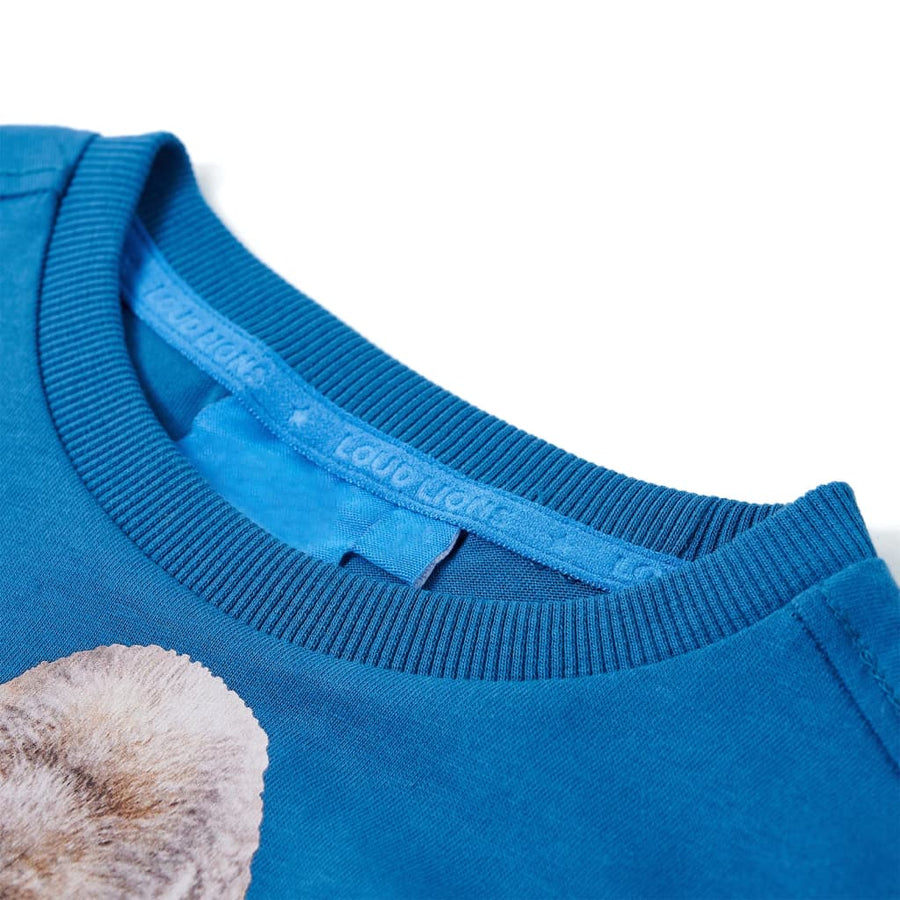Kindershirt met lange mouwen 128 petrol Benzine 128