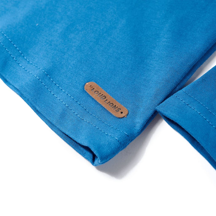 Kindershirt met lange mouwen 128 petrol Benzine 128