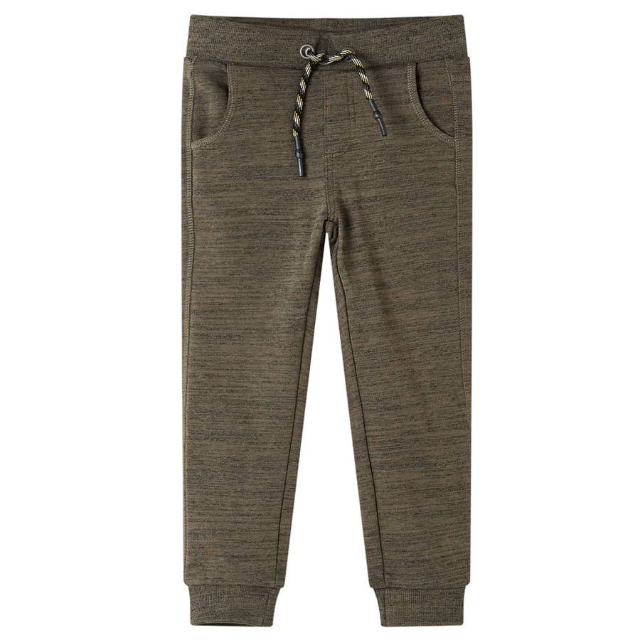 Kinderjoggingbroek 92 gemêleerd donker kaki Kaki