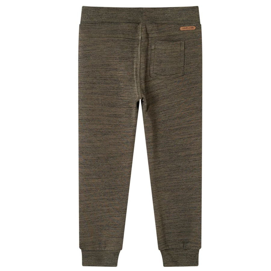 Kinderjoggingbroek 92 gemêleerd donker kaki Kaki