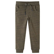 Kinderjoggingbroek 104 gemêleerd donker kaki